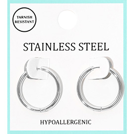 Stainless Steel Hypoallergenic Mini Huggie Hoop Earrings