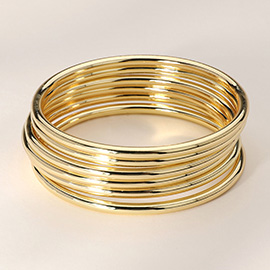 6PCS - Metal Stackable Bangle Bracelets