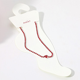 Rhinestone Cluster Anklet