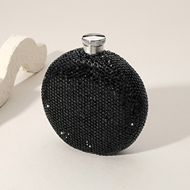 5oz Bling Studded Stainless Steel Round Flask