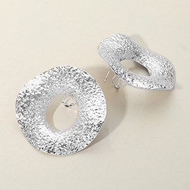 Textured Wavy Ring Earrings