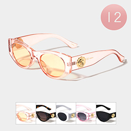 12PCS - Retro Cat Eye Frame Tinted Lens Wayfarer Sunglasses