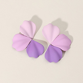 Matte Colored Petal Earrings