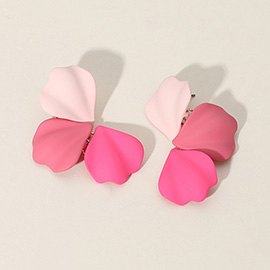 Matte Colored Petal Earrings