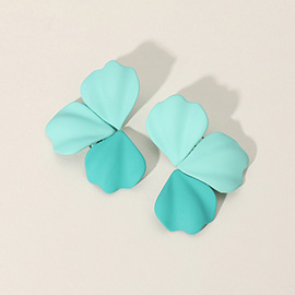 Matte Colored Petal Earrings