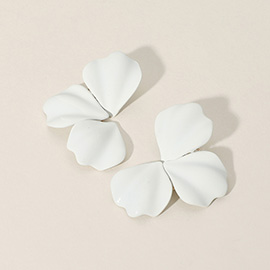 Matte Colored Petal Earrings