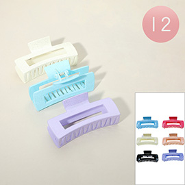 12PCS - Glittered Square Hair Claw Clips