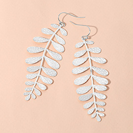 Metal Leaf Dangle Earrings