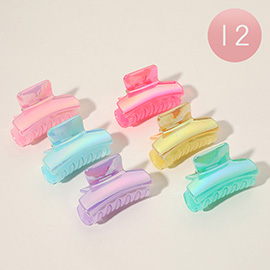 12 SET OF 3 - Hair Claw Clip Set