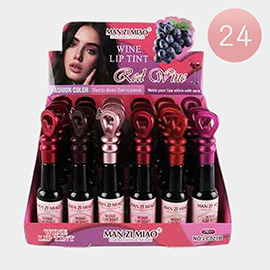 24PCS - Long-lasting Manzi Miao Wine Lip Tint