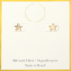 18K Gold Filled Hypoallergenic Star Stud Earrings