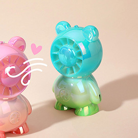 Portable USB Rechargeable Mini Bear Desktop Fan