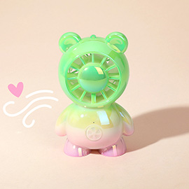 Portable USB Rechargeable Mini Bear Desktop Fan