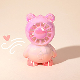 Portable USB Rechargeable Mini Bear Desktop Fan