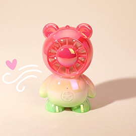 Portable USB Rechargeable Mini Bear Desktop Fan