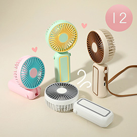 12PCS - Handheld Desktop Portable USB Fan