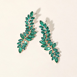 Marquise Stone Cluster Embellished Drop Evening Earrings