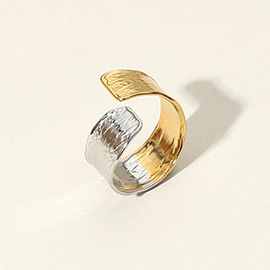 Stainless Steel Textured Wrap Ring