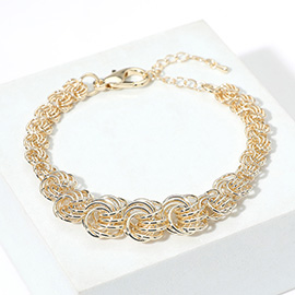 14K Gold Plated Knot Chain Bracelet