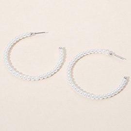 Pearl Hoop Earrings