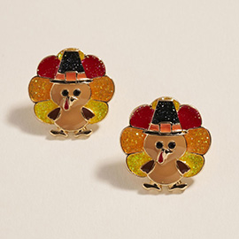 Cute Thanksgiving Turkey Stud Earrings