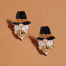 Thanksgiving Gnome Stud Earrings